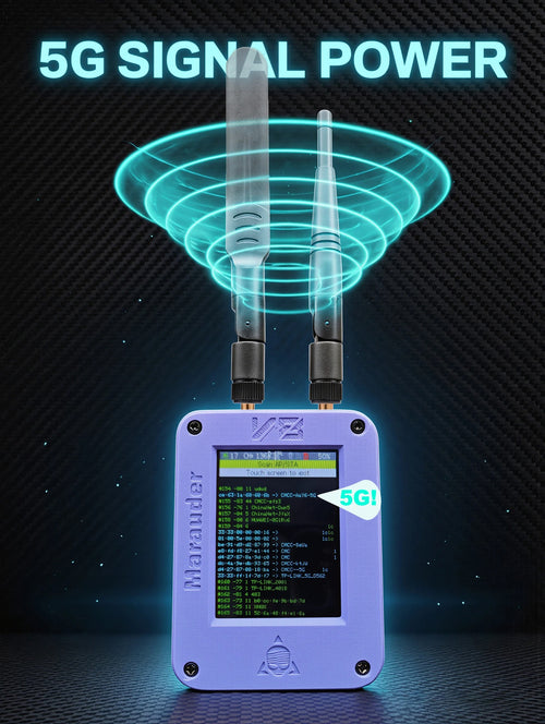ESP32 Marauder V8 Ultimate Version 2.8 Inch Touch Display Dual Band WiFi Bluetooth GPS Support 2.4G & 5G Signal Wireless Tool