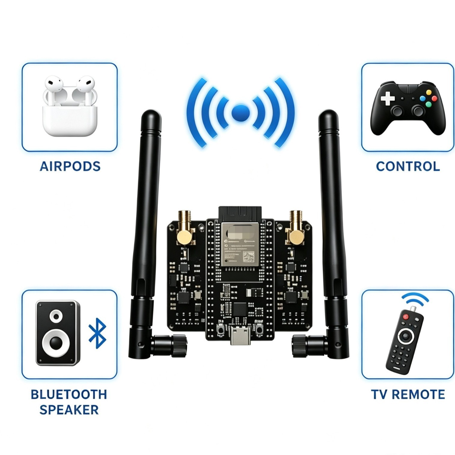 New ESP32 DevKitC + NRF24L01 PA LNA 2.4GHz Module Development Board Supports Bluetooth Blocker Signal And Wifi Support