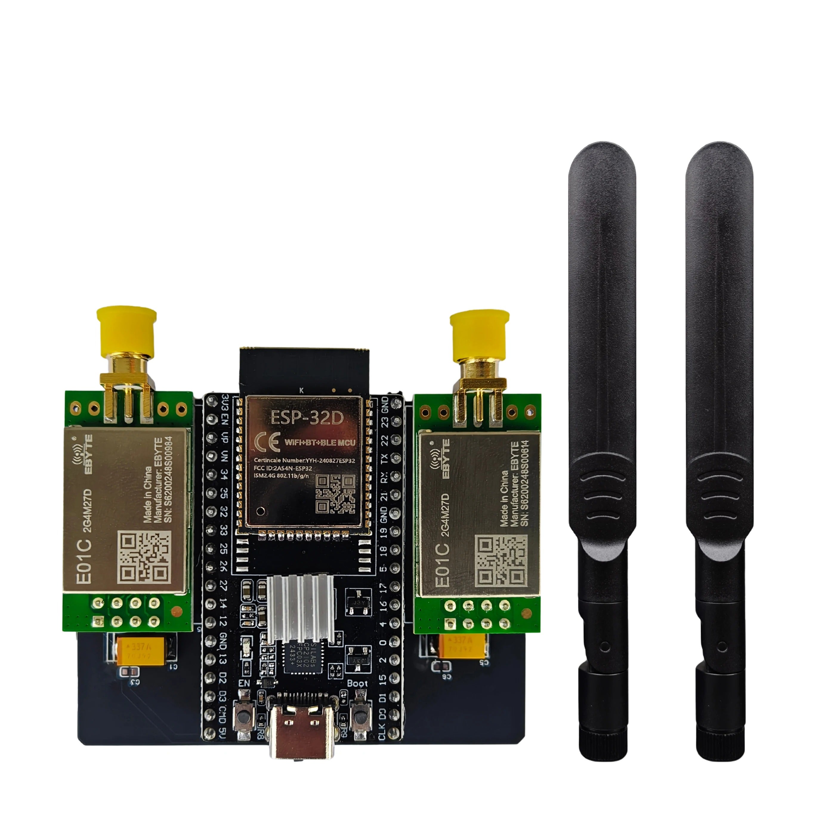 New ESP32 DevKitC + NRF24L01 (E01C-2G4M27D) Module Development Board, supporting Bluetooth & WiFi communication accessories