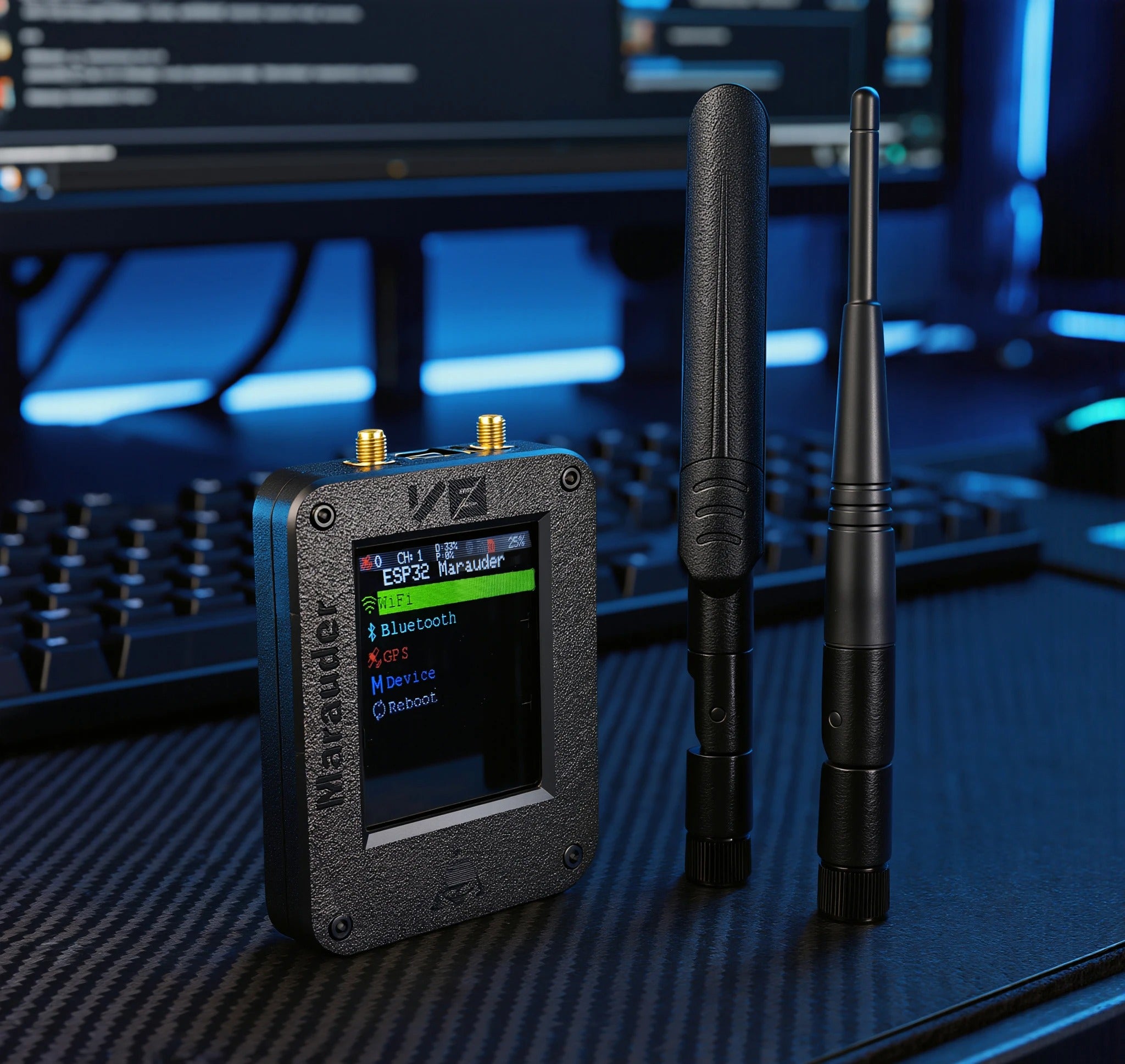 ESP32 Marauder V8 Device ESP32-C5 Dual Band WiFi, Bluetooth, GPS, Supports 2.4G&5G Signal For data analysis and penetration test