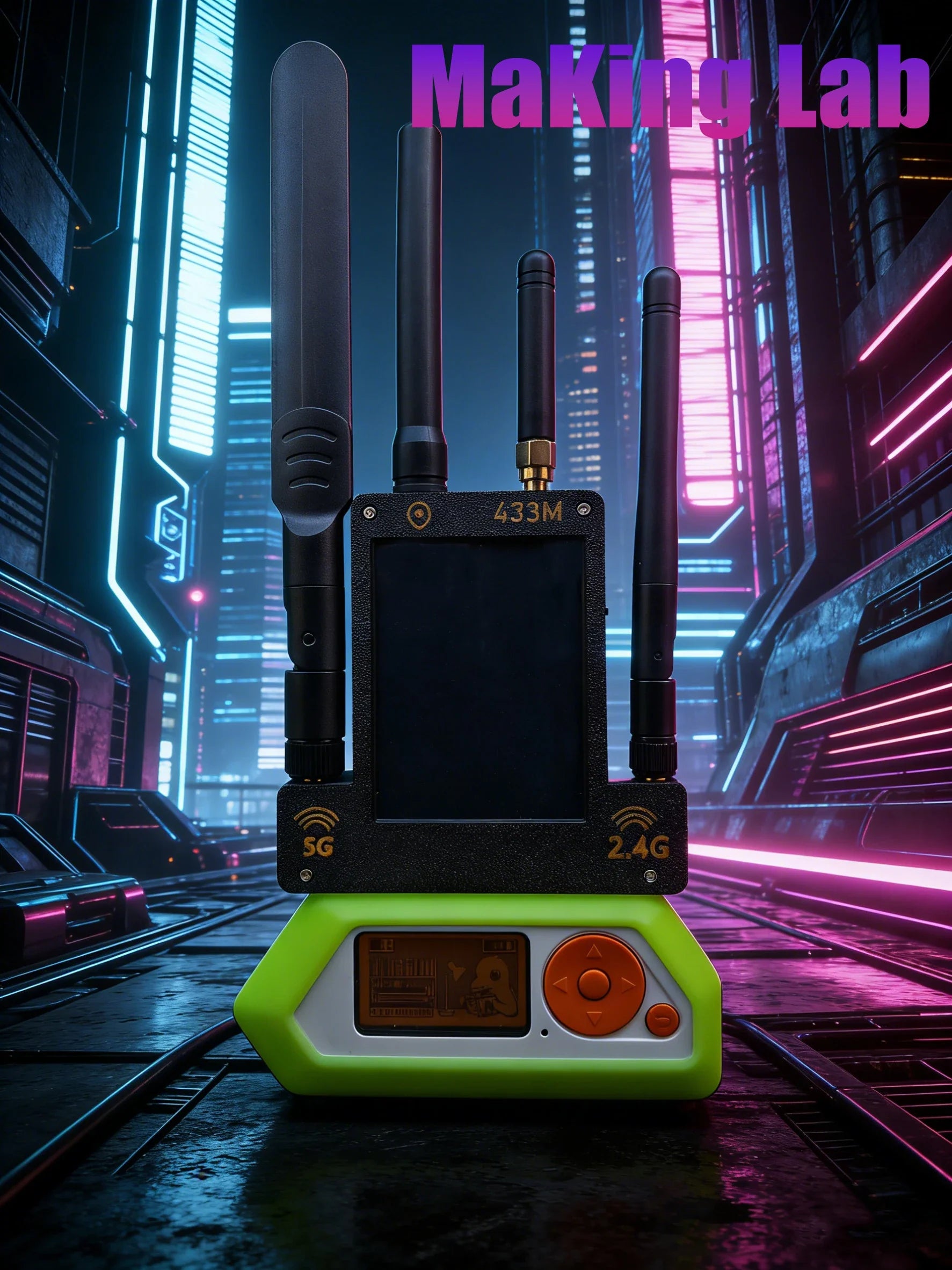 Flipper Zero 5Gwifi Module 4-in-1: 433M (CC1101) / ESP32-C5 Predator Module / GPS Positioning Module / 2.8-inch Screen Predator