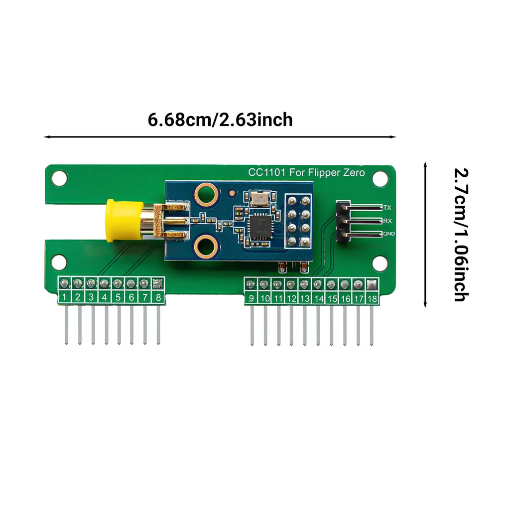 Für Flipper Null WiFi CC1101 SubGhz 433Mhz Entwicklung Bord GPIO CC1101 Maus Modul Für Flipper Null Änderung